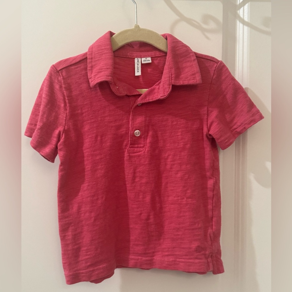 Janie & Jack Dark Pink Polo Shirt